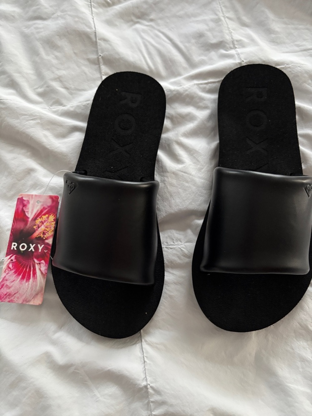 Roxy Black Slide Sandals